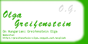 olga greifenstein business card